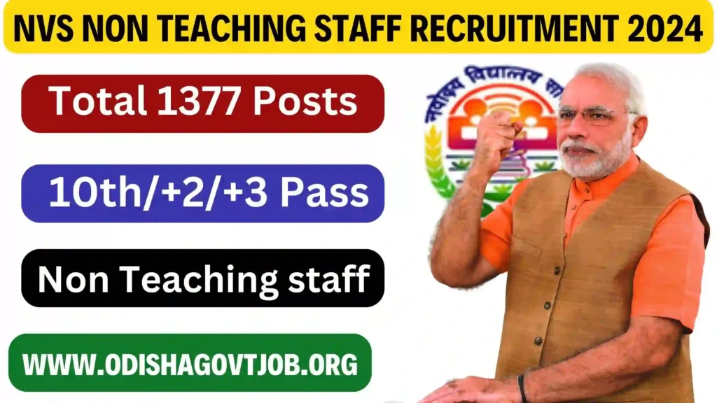 NVS Non Teaching Staff Recruitment 2024 Apply Link Available For 1377