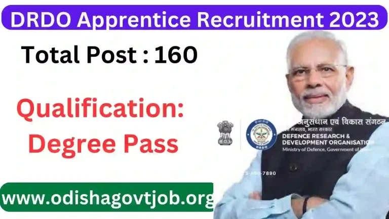 DRDO Apprentice Recruitment 2023- Apply online for 150 Posts, DRDO Jobs in Odisha : Best Jobs in Odisha