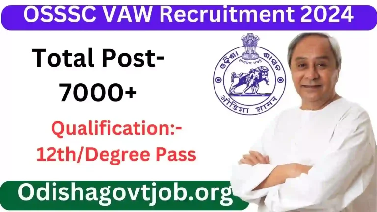 OSSSC VAW Recruitment 2024- Apply link available Now, Syllabus, Download Previous Year Question