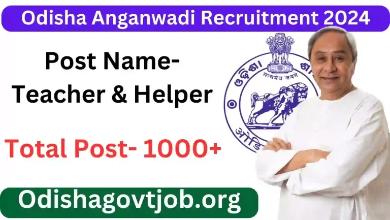 Odisha Anganwadi Recruitment 2024- Apply online now for Anganwadi Worker & Teacher vacancies, 10th Pass Jobs in Anganwadi