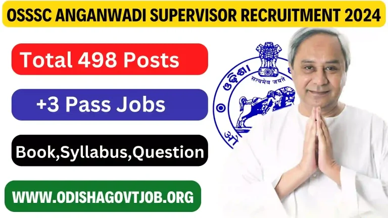 OSSSC Anganwadi Supervisor Recruitment 2024- Download Book, Previous Year Questions Syllabus