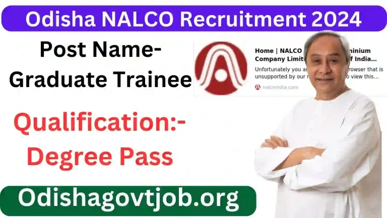 Odisha NALCO Recruitment 2024- Apply online for 277 Graduate Engineer Trainee Jobs, Free job alert