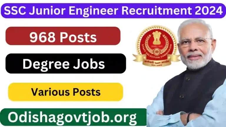 SSC Junior Engineer Recruitment 2024- Apply online for 968 Junior Engineer vacancies, SSC free job alert