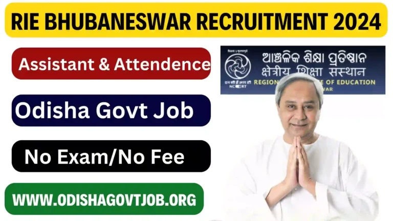 RIE Bhubaneswar Recruitment 2024- Apply link available for Lab Assistant and Other Jobs, Odisha Govt Job