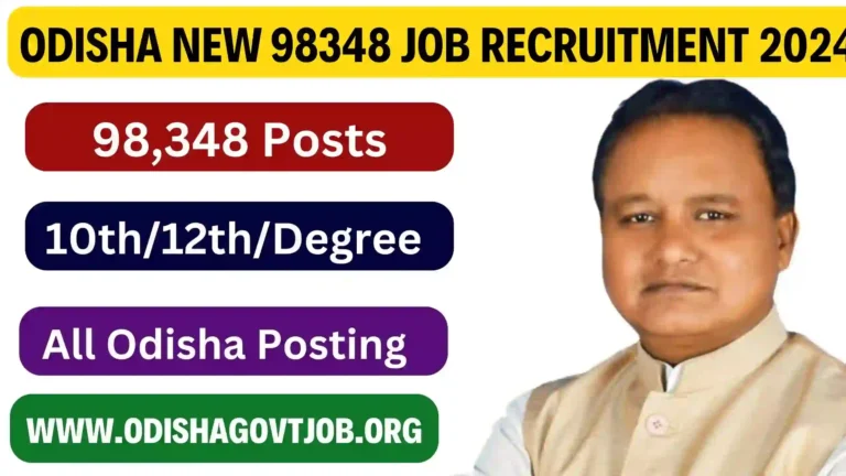 Odisha New 98348 Job Recruitment 2024- Apply link available now for various Odisha Govt Job, Odisha Govt Job