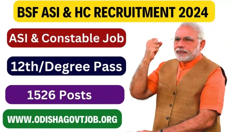 BSF ASI & HC Recruitment 2024- Apply online for 1526 Posts, BSF Free Job alert