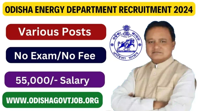 Odisha Energy Department Recruitment 2024- Apply link available now for CEO & Other Jobs, Odisha Govt Job