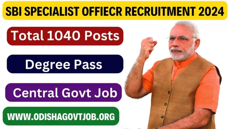 SBI 1040 SO Recruitment 2024- Apply online for various Specialist Cadre Officer Jobs, SBI Free Job Alert