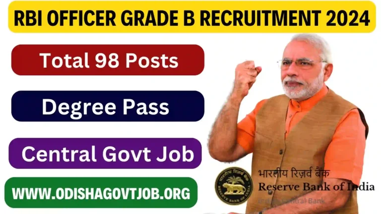 RBI Officer Grade B Recruitment 2024- Apply online for 94 Various , Free Job alert