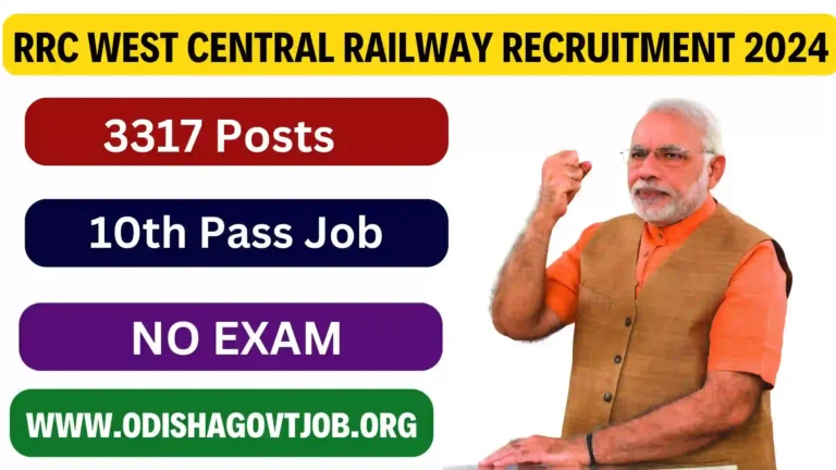 RRC West Central Railway Recruitment 2024- Apply online for 3317 new Jobs, Indian Railway Job