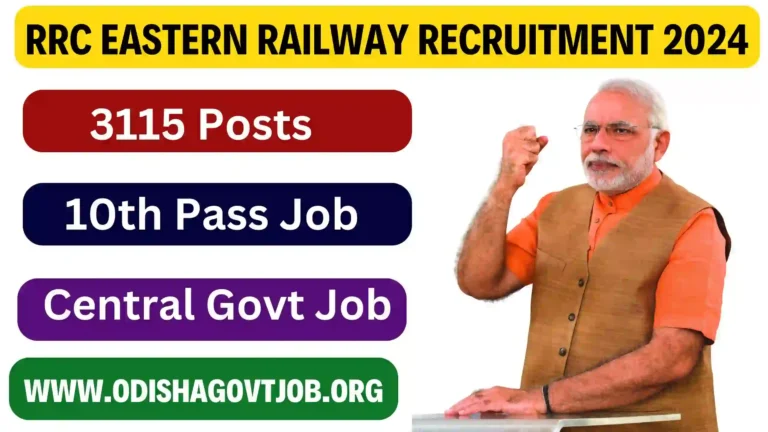 RRC Eastern Railway Recruitment 2024- 3115 Posts Apply link available now Railway Free Job alert