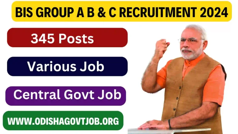 BIS Group A B & C Recruitment 2024- Apply online for 345 Posts